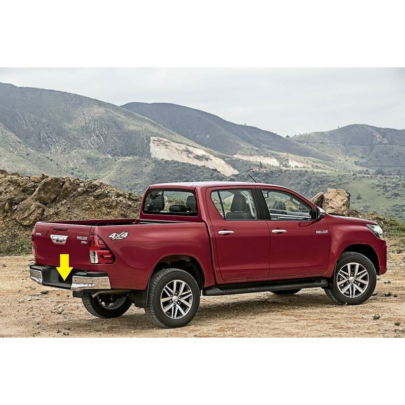 Pisadeira Central Parachoque Traseiro Toyota Hilux 2016 a 2021