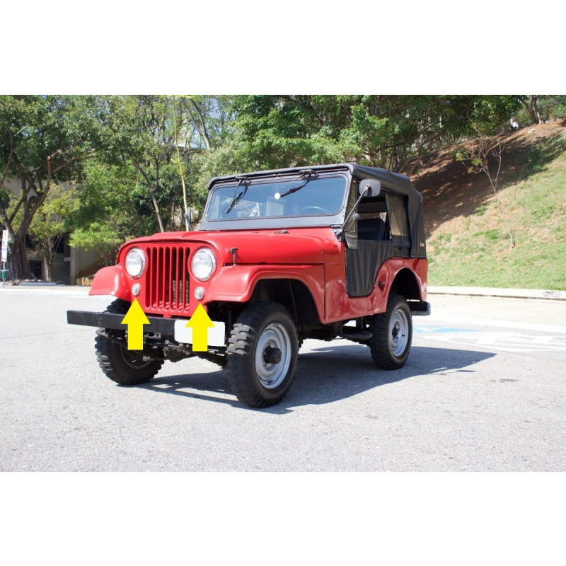 Pisca Dianteiro Modelo Grande Jeep Willys Ford CJ3 CJ5 - Par