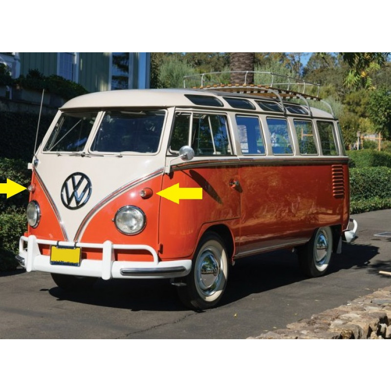 Pisca Dianteiro Kombi 1960 a 1963 Tetinha Cristal Fundo Par