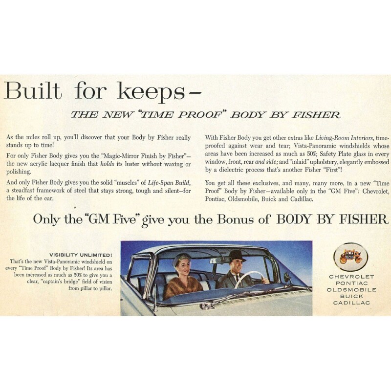 Plaqueta Emblema Body By Fisher Chevrolet Cadillac Pontiac Buick Oldsmobile