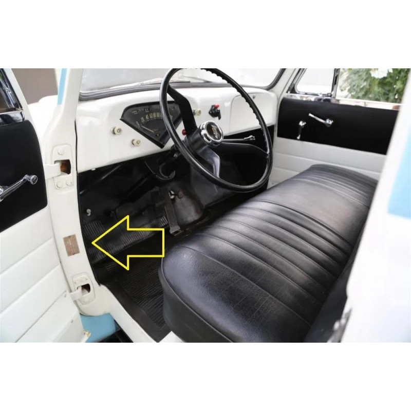 Plaqueta de Identificação Cabine Gravada Baixo Relevo Chevrolet Brasil 3100 1958 a 1962 Nova