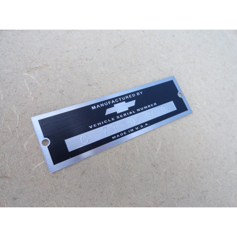 Plaqueta Identificação Chevrolet Antigos Serial Number