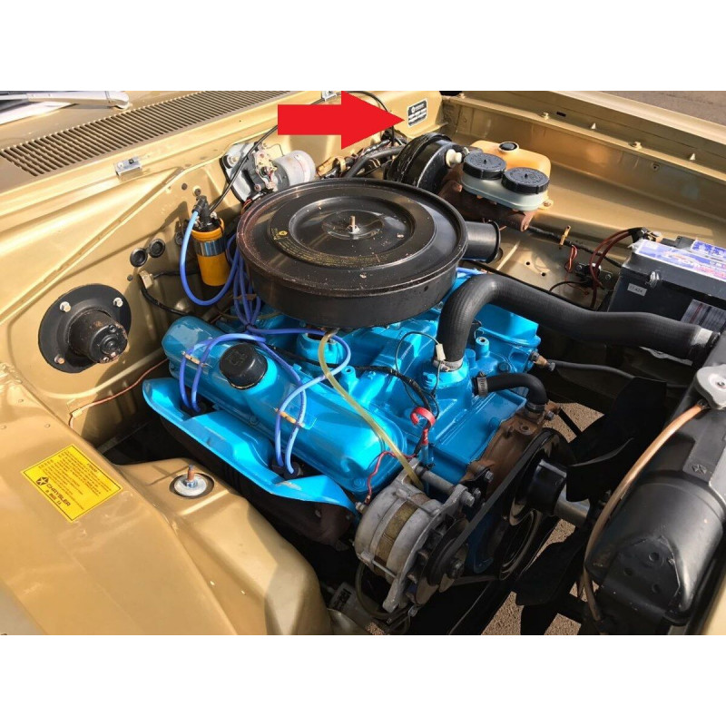 Plaqueta de Identificação Chassi Com Gravação em Baixo Relevo Dodge