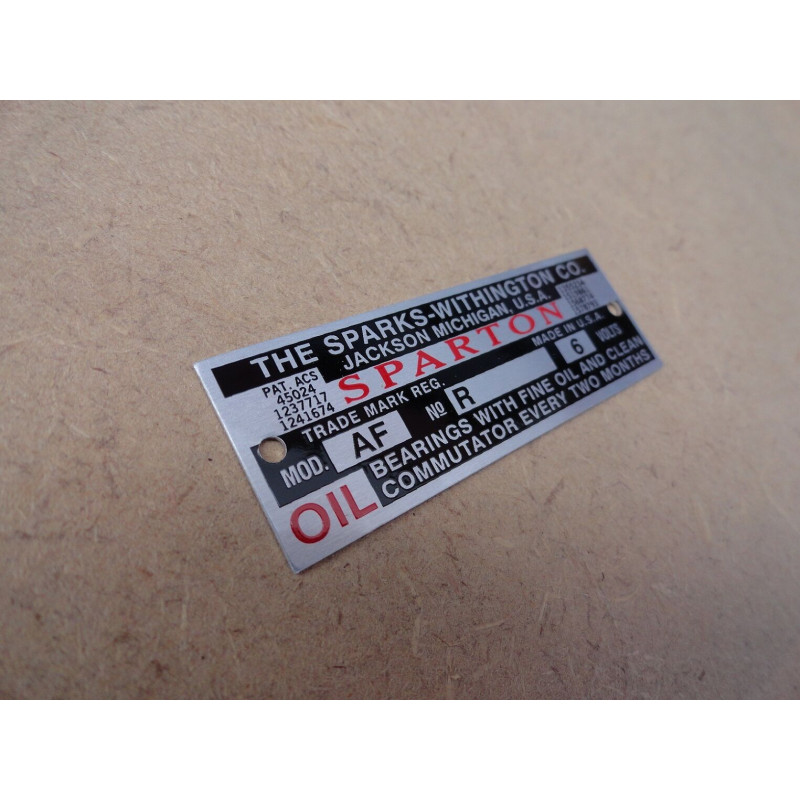 Plaqueta De Identificação Da Buzina Ford Model A 1928 a 1931