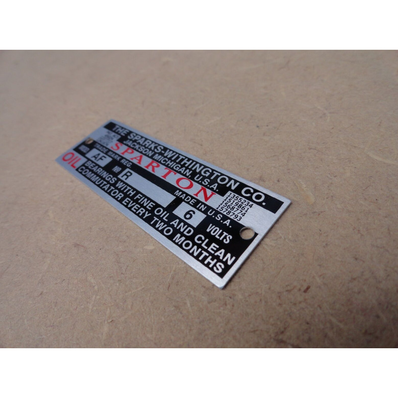 Plaqueta De Identificação Da Buzina Ford Model A 1928 a 1931