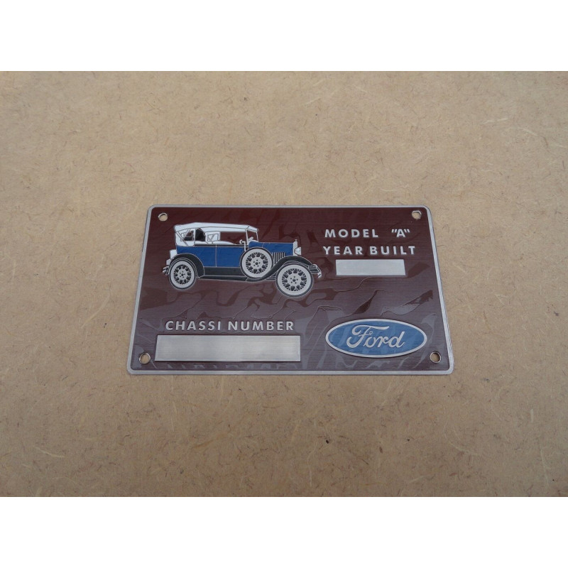 Plaqueta Identificação Chassis Ford Model A 1928 a 1931