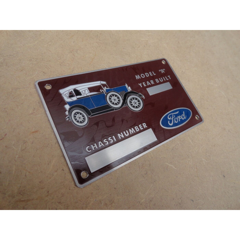 Plaqueta Identificação Chassis Ford Model A 1928 a 1931
