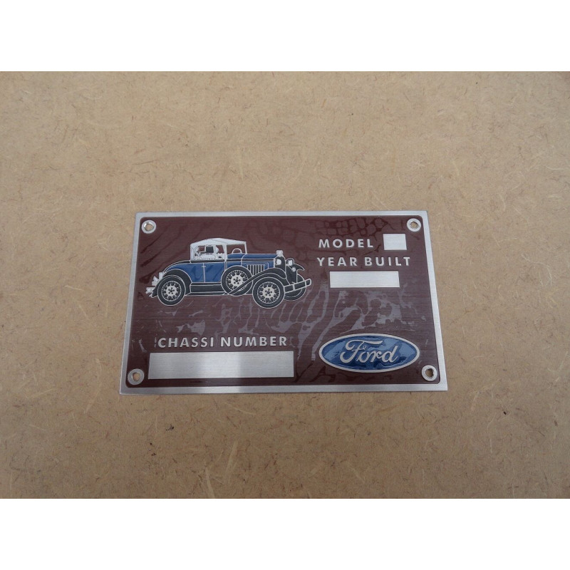 Plaqueta Identificação Chassis Ford Model A 1928 a 1931