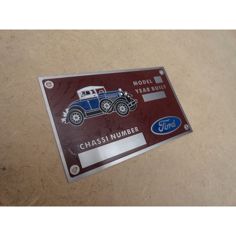 Plaqueta Identificação Chassis Ford Model A 1928 a 1931