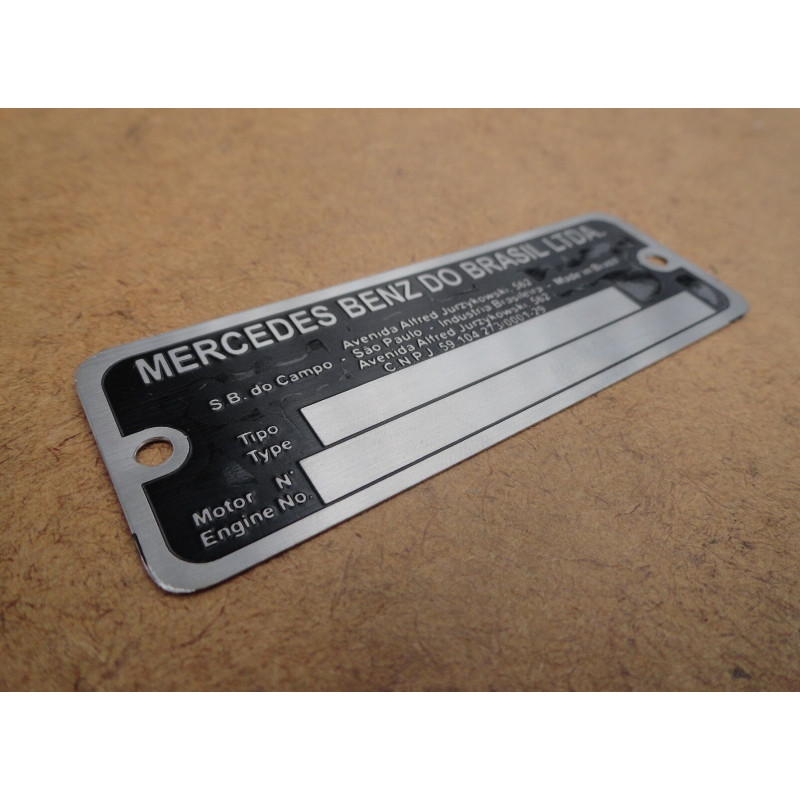 Plaqueta de Identificação do Motor Caminhão Mercedes 709