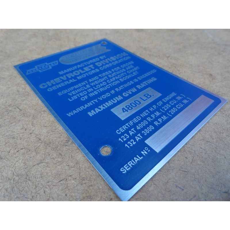 Plaqueta Identificação Marta Rocha 3100 55 à 59