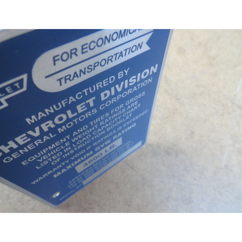 Plaqueta Identificação Marta Rocha 3100 55 à 59