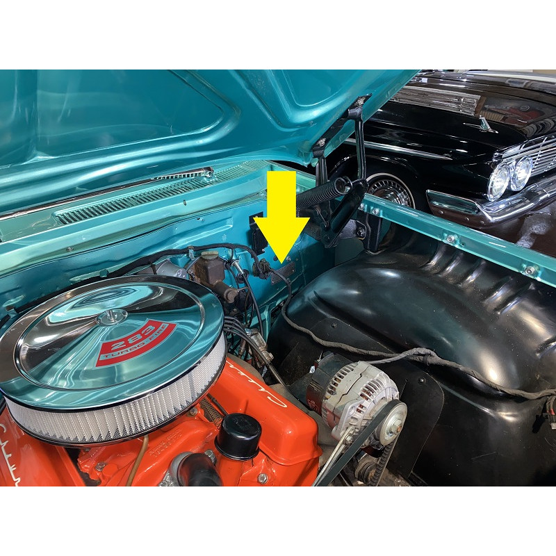 Plaqueta do Cofre Motor Chevrolet 1959 a 1964 Bel Air Impala