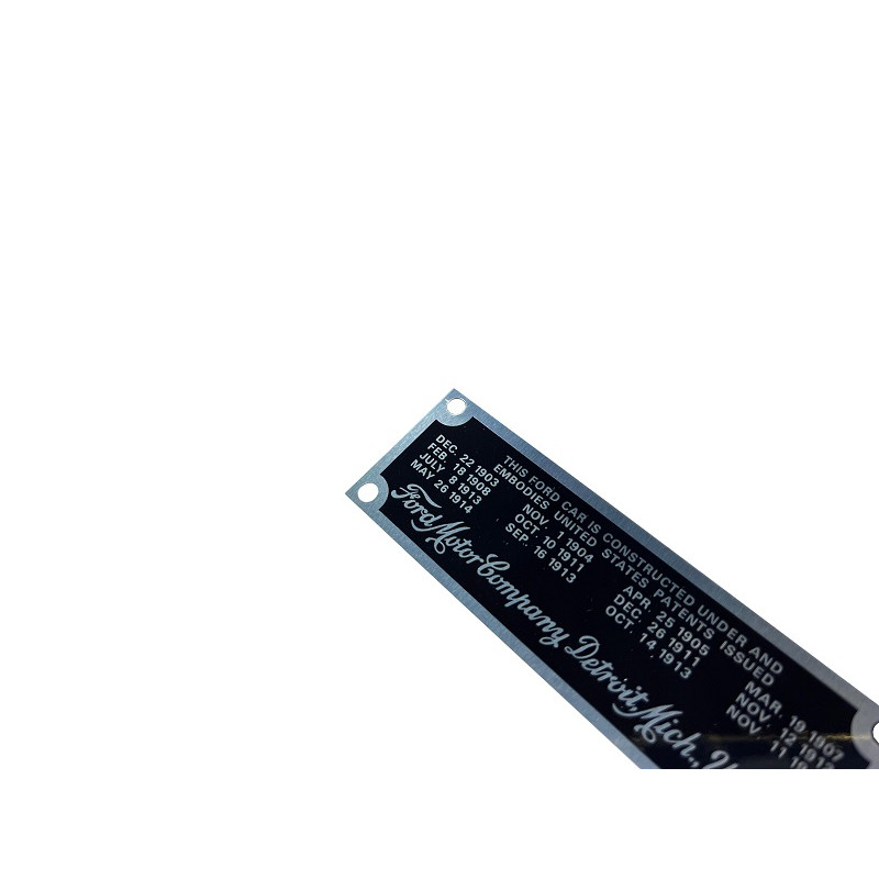 Plaqueta Patente Ford Model T 1919 a 1925 Importada Nova