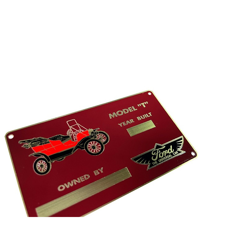 Plaqueta Identificação Proprietário Owned By Ford Model T 1909 A 1927