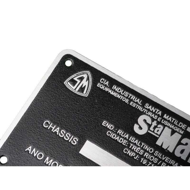 Plaqueta Identificação Chassi Ano Santa Matilde Sem Gravação