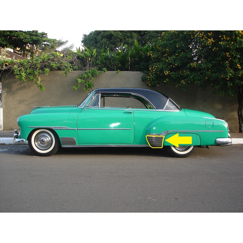 Acabamento Polaina Paralama Traseiro Esquerdo Bel Air 1951 1952 2 Portas Original Usado