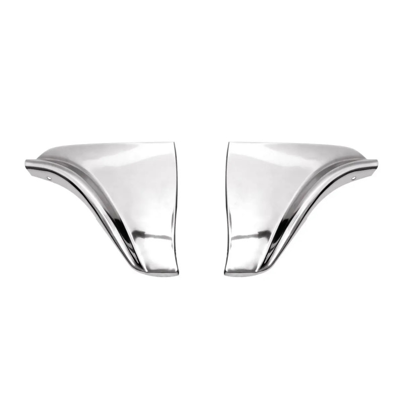 Polaina Saia Traseira Inox Chevrolet Bel Air Impala 1958 - Par