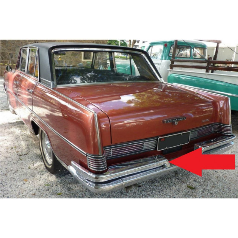 Ponta do Puleiro Parachoque Traseiro Esquerdo Aero Willys Itamaraty 1967 a 1971 Original Usada