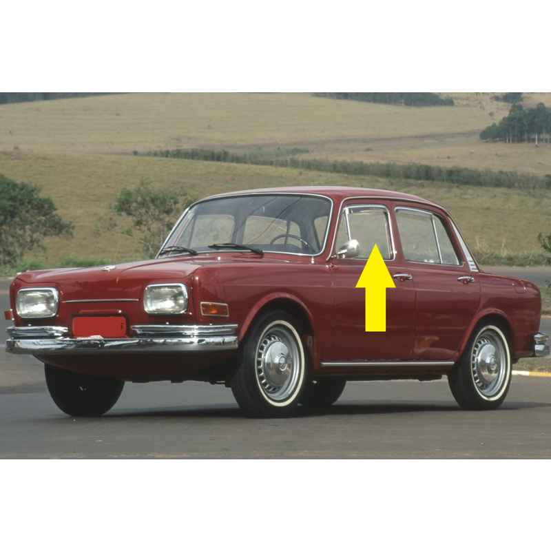 Vidro Porta Dianteira Incolor Vw 1600 Zé Do Caixão Novo