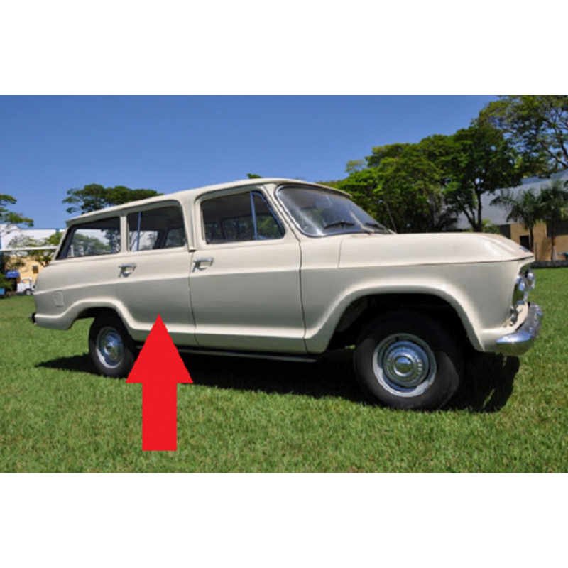 Porta Traseira Esquerda Veraneio 1964 a 1988 Original Usada com Detalhe