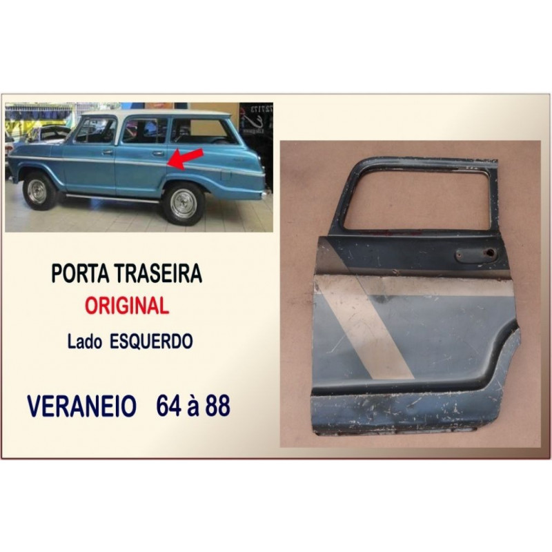 Porta Traseira Original Veraneio 64 à 88 Original Esquerda
