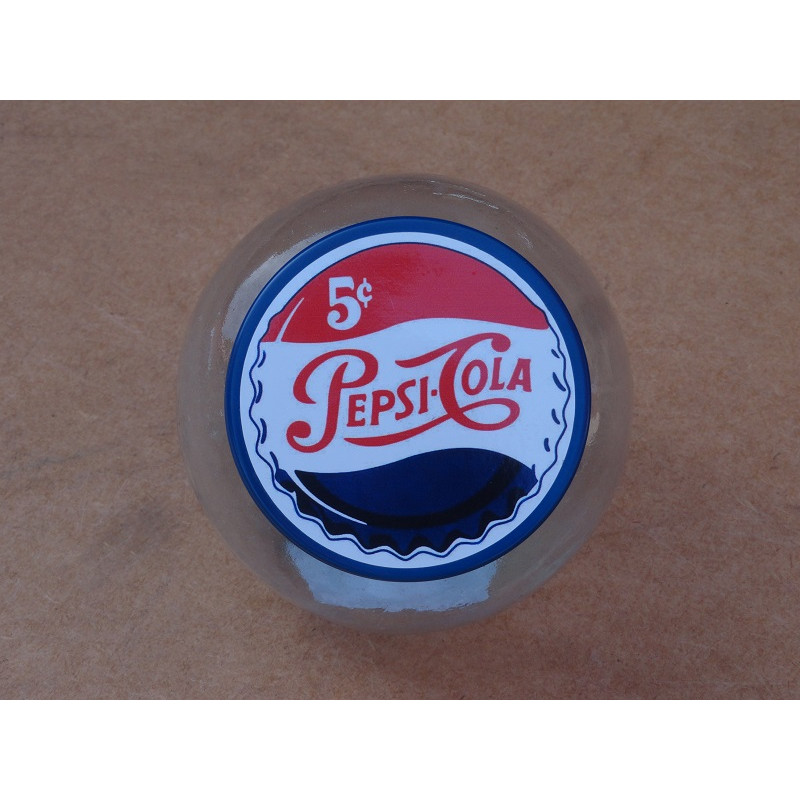 Baleiro Pote Redondo Pepsi Médio Vidro Decoração com Tampa