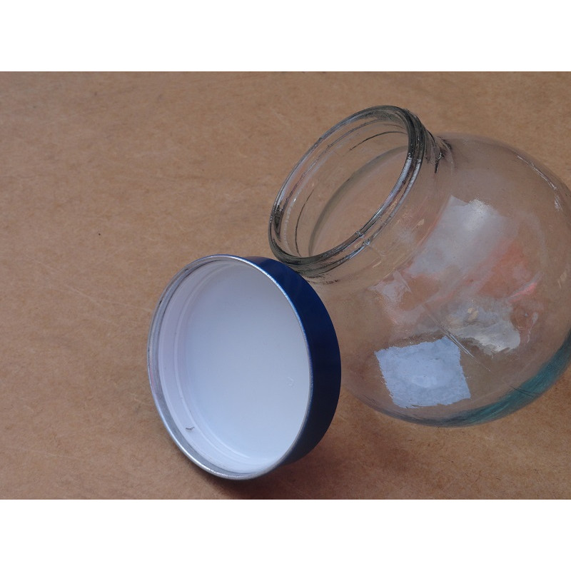 Baleiro Pote Redondo Pepsi Médio Vidro Decoração com Tampa