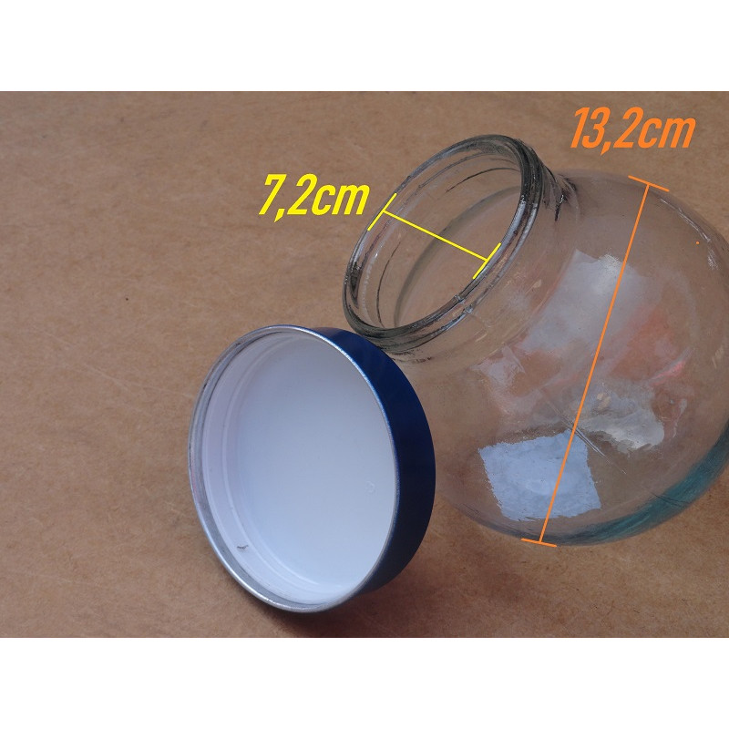 Baleiro Pote Redondo Pepsi Médio Vidro Decoração com Tampa