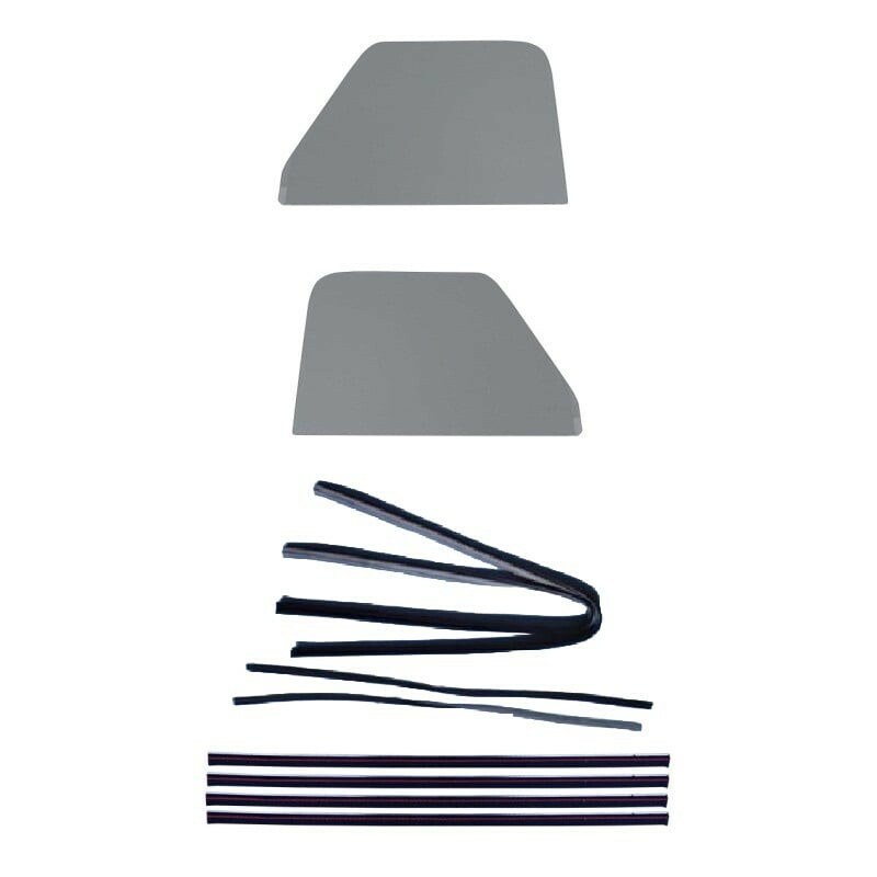 Vidro Porta Inteiriço + Canaleta e pestana F-100 F-1000 72 a 92 Incolor Novo - Jogo