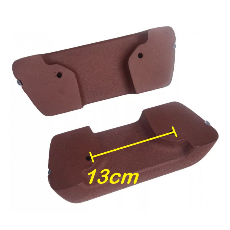 Puxador Porta Apoio Braço Opala Caravan até 1980 Marrom com Friso - Par