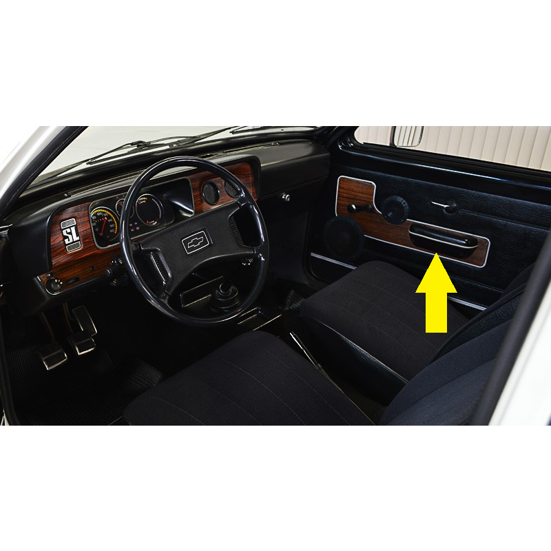 Puxador Porta Apoia Braço Chevette Marajó até 82 Marrom Original Usado