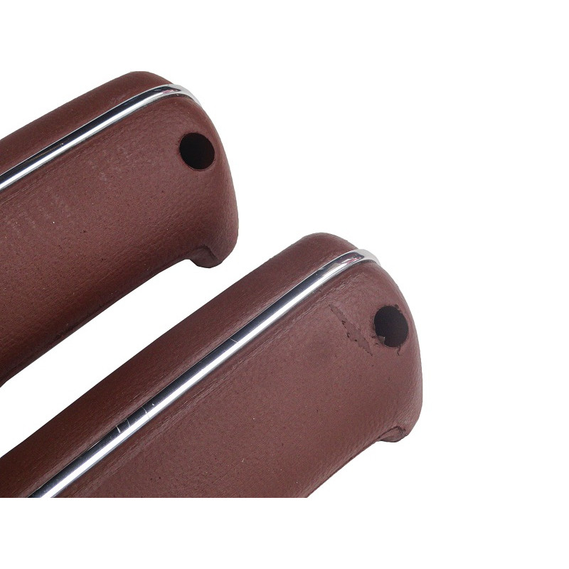 Puxador Porta Apoio Braço Chevette Marajó até 1982 Marrom com Friso - Par