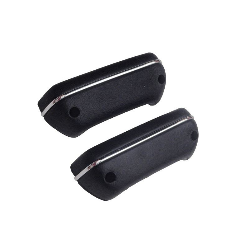 Puxador Porta Apoio Braço Chevette Marajó até 1982 Preto com Friso - Par