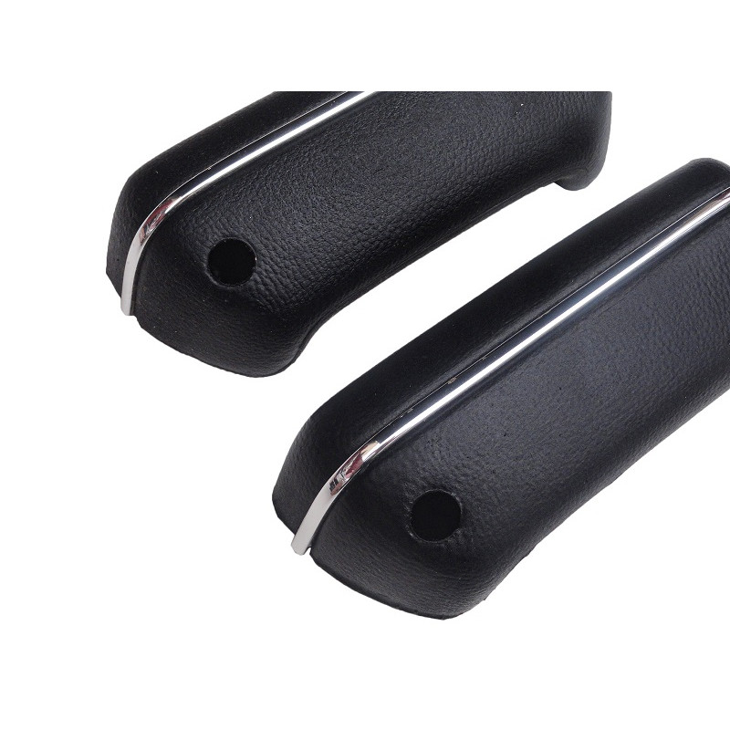 Puxador Porta Apoio Braço Chevette Marajó até 1982 Preto com Friso - Par