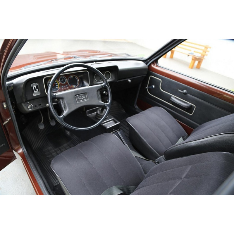 Puxador Porta Apoio Braço Chevette Marajó até 1982 Preto com Friso - Par