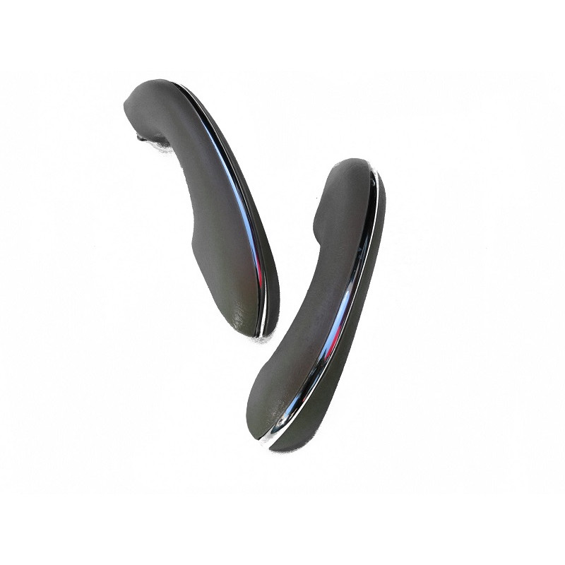 Puxador Porta Apoio Braço Fusca Até 1970 Bege C/ Friso Par