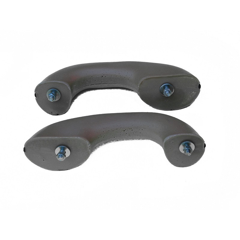 Puxador Porta Apoio Braço Fusca Até 1970 Bege C/ Friso Par