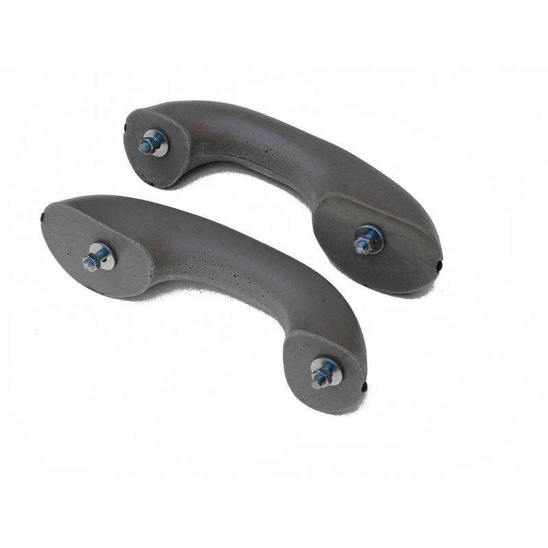 Puxador Porta Apoio Braço Fusca Até 1970 Bege C/ Friso Par