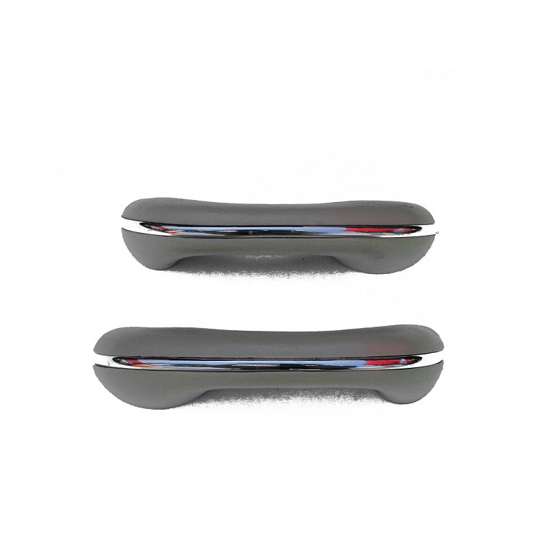 Puxador Porta Apoio Braço Fusca Até 1970 Marfim C/ Friso Par