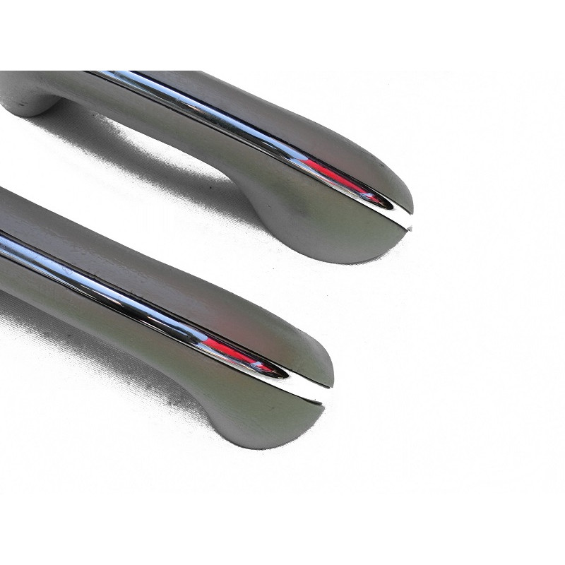 Puxador Porta Apoio Braço Fusca Até 1970 Marfim C/ Friso Par