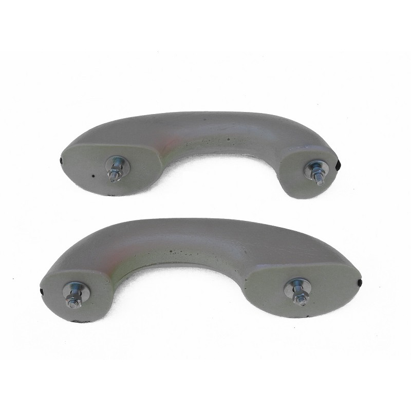 Puxador Porta Apoio Braço Fusca Até 1970 Marfim C/ Friso Par