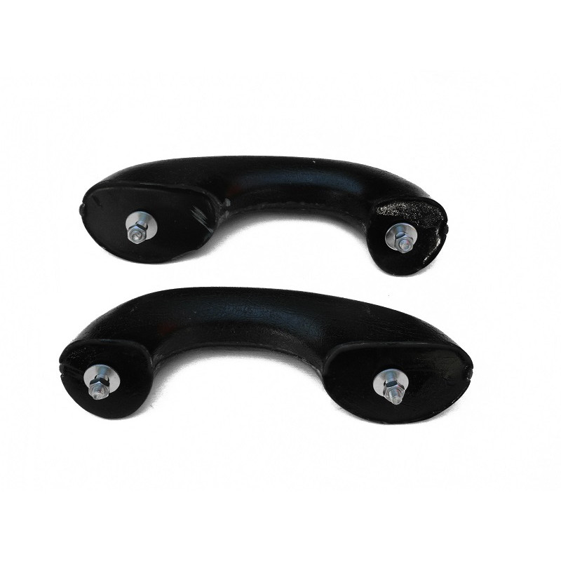 Puxador Porta Apoio Braço Fusca Até 1970 Preto C/ Friso Par