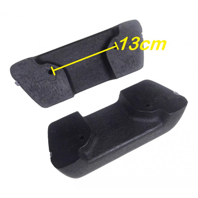 Puxador Porta Apoio Braço Opala 4 Portas até 1980 Preto com Friso - Jogo