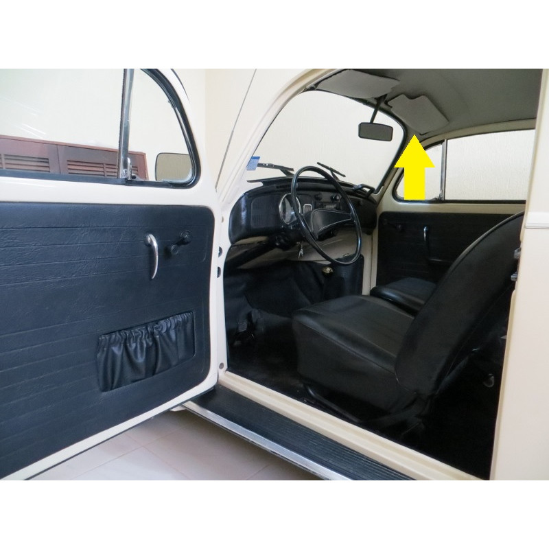 Quebra Sol Fusca 1975 a 1977 Branco e Preto - Par