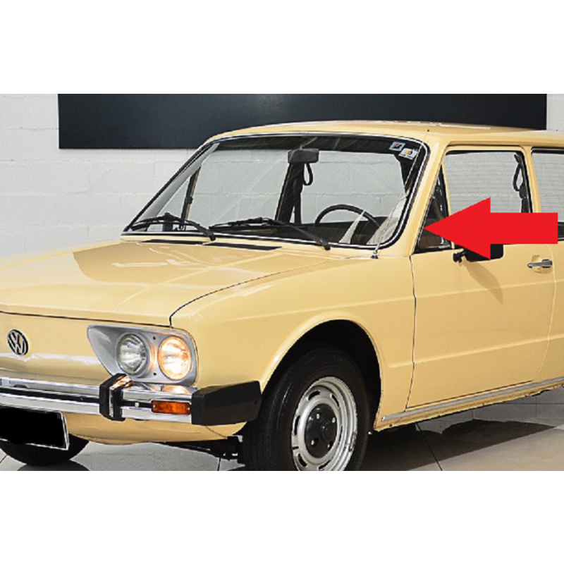 Borracha do Quebra Vento Dianteiro Esquerdo VW Brasilia 79 em Diante Unitária 