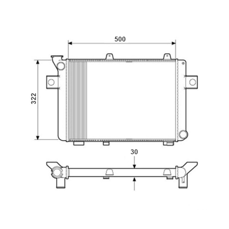 Radiador de Água Ford Corcel II Belina Del Rey Pampa CHT 1.6 1982 a 1989 Visconde Novo