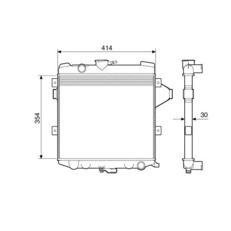 Radiador de Água Opala Caravan A-10 C-10 4 Cilindros Motor 151 Visconde