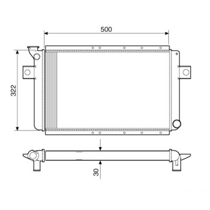 Radiador de Água Ford Corcel Belina I 1.4 8v 1973 a 1977 Visconde Novo