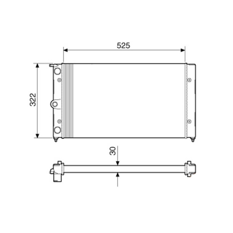 Radiador de Água Vw Santana E Quantum 1.8 2.0 até 1991 Visconde Novo